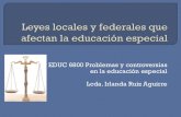 Leyes locales y federales que afectan la educación especial en Puerto Rico