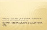 Norma Internacional de auditoría 200