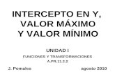 INTERCEPTO EN Y VALOR MÁXIMO VALOR MÍNIMO version blanco y negro