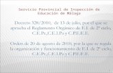 Decreto_328 Organización y funcionamientos de los C.E.I.P.  de Andalucía