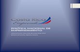 Política Nacional de Emprendedurismo en Costa Rica
