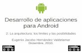 Desarrollo de aplicaciones p/Android. 2: Arquitectura: limites y posibilidades
