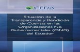 Situacion de la  Transparencia  y Rendicion Cuentas ONG Ecuador 2011