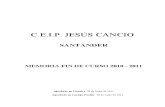 Colegio Jesus Cancio de Santander Memoria 2010 - 2011