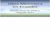 Obra Misionera en Ecuador Abril 2008-Abril 2011