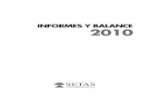 Informes y Balance 2010 Setas Colombianas