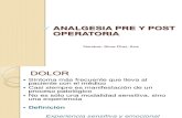 Analgesia Pre y Post Operatoria