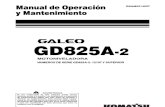 Komatsu GD825A-2 Manual de Operación y Mantenimiento GSAM021403T