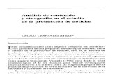 Analisis de Contenido y Etnografia Para El Analisis de La Produccion de Las Noticias
