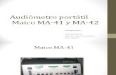 Audiómetro portátil Maico MA-21 Y MA-42