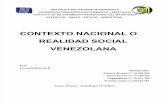 Contexto Nacional o Realidad Social de Venezuela