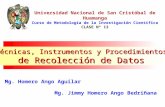 C 13.1 TÉCNICAS, INSTRUMENTOS Y PROCEDIMIENTOS DE RECOLECCIÓN DE DATOS