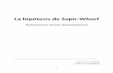La Hipotesis de Sapir-Whorf