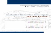 Anotación Genómica de la región ENCODE ENm011