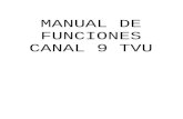 Manual de Funciones Canal 9 Tvu  Tarija-Bolivia