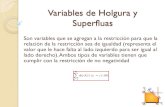 Variables de Holgura y Superfluas