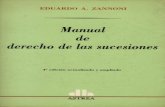 Manual de Derecho Sucesorio de Eduardo A. Zannoni