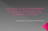 Audiencia de Juzgamiento -Nueva Ley Procesal del Trabajo - Dra. Geraldine Contreras Ramirez