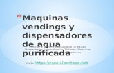 Maquinas Vendings de Agua Purificada y Maquina Expended or A de Garrafon en San Luis Potosi