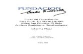 Informe Final Curso de Capacitación Para Guías Turísticos, Antigua Guatemala, Sacatepéquez