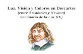 Luz, Visión y Colores en Descartes (entre Aristóteles y Newton). Seminario de la Luz IV