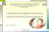 Componentes del Curriculo Bolivariano y Modelos de Planificación