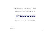 Informe de Gestion 2002 Mayava