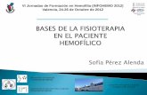 Bases de la fisioterapia en paciente hemofilico. Dra Sofia Pérez (INFOHEMO 2012) 24.10.12