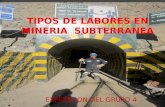 Tipos de Labores en Mineria Subterranea