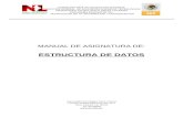 Manual de Asignatura Estructura de Datos