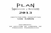 Plan Supervisin Monitoreo 2013