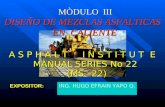 MODULO III DISEÑO DE MEZCLAS ASFÁLTICAS HUGOYAPO