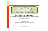 Proyecto plan de  desarrollo ciudad bolívar 2012  2015
