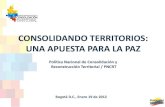 Política Nacional de Consolidación y  Reconstrucción Territorial / PNCRT
