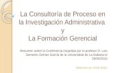 La Consultoría de Proceso en la Investigación Administrativa y la Formación Gerencial.