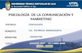 Psicología de la Comunicación y Marketing (I Bimestre)