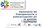 Seminario de transparencia y anticorrupción en la gestión territorial