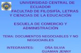 Documentos Mercantiles Escuela de Comercio y Administración