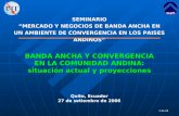 Banda Ancha y Convergencia en la Comunidad Andina: situación actual y proyecciones