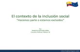 El contexto de la inclusion social