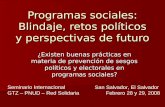 Programas Sociales Blindaje Retos Politicos Y Perspectivas Es Feb 08