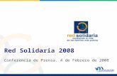Logros y Proyecciones 2008 Red Solidaria