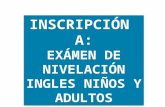 Proceso de Inscripción Examen de Nivelación de Inglés