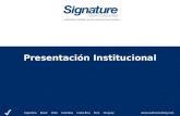 Signature Institucional Julio 2012