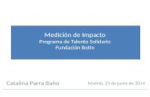 Medición impacto cpb talento solidario%2c junio 2014