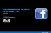 Nuevas paginas facebook desde marzo 2012