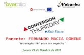 Conversion Thursday - País Vasco Bilbao - 21/10/2010