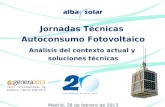 Agenda Jornadas Autoconsumo Fotovoltaico en Genera 2013