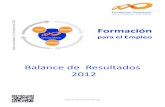 Balance de resultados 2012 Fundación Tripartita para la Formación en el Empleo