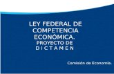 Presentación sobre Dictamen de Ley de Compentencia Económica